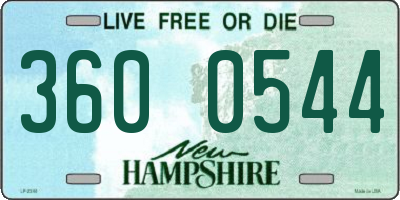 NH license plate 3600544