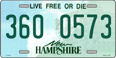 NH license plate 3600573