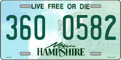 NH license plate 3600582
