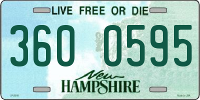 NH license plate 3600595