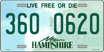 NH license plate 3600620