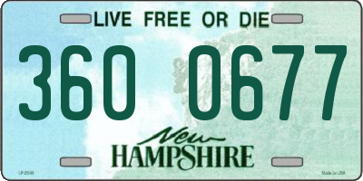 NH license plate 3600677