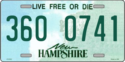 NH license plate 3600741