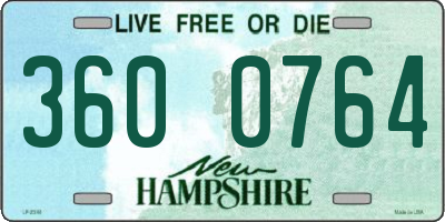 NH license plate 3600764