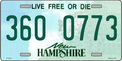 NH license plate 3600773