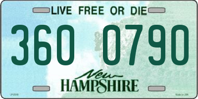 NH license plate 3600790
