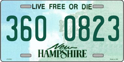 NH license plate 3600823