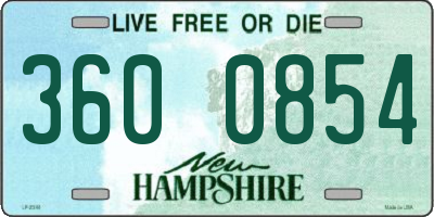 NH license plate 3600854