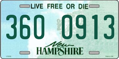 NH license plate 3600913