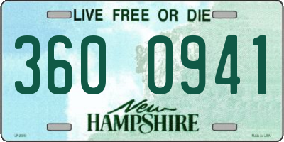 NH license plate 3600941