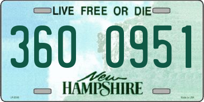 NH license plate 3600951