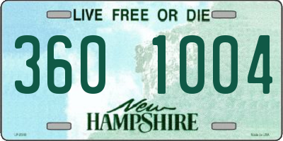 NH license plate 3601004