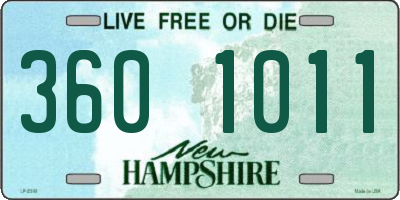 NH license plate 3601011