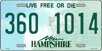 NH license plate 3601014