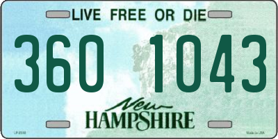 NH license plate 3601043