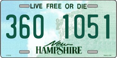 NH license plate 3601051