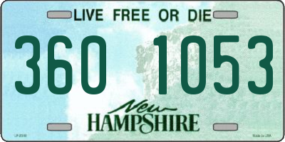 NH license plate 3601053