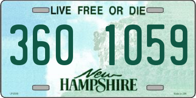 NH license plate 3601059