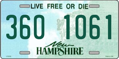 NH license plate 3601061