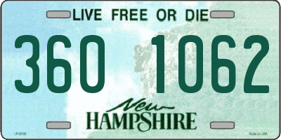 NH license plate 3601062