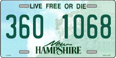 NH license plate 3601068