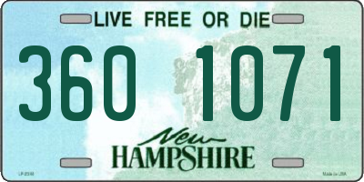 NH license plate 3601071