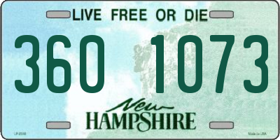 NH license plate 3601073