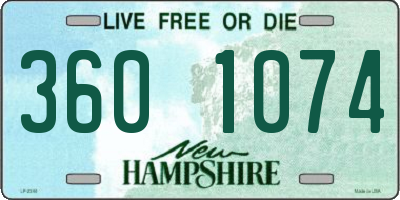 NH license plate 3601074