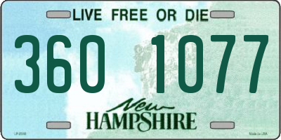 NH license plate 3601077