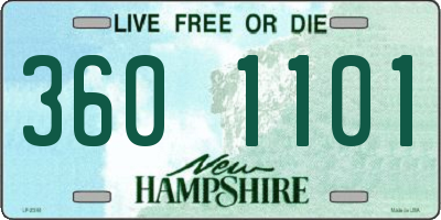 NH license plate 3601101