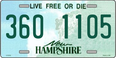 NH license plate 3601105