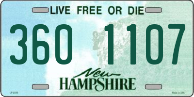 NH license plate 3601107