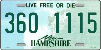 NH license plate 3601115