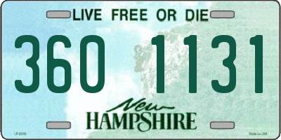 NH license plate 3601131