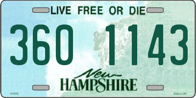 NH license plate 3601143