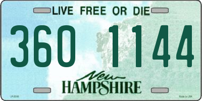 NH license plate 3601144