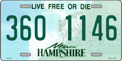 NH license plate 3601146