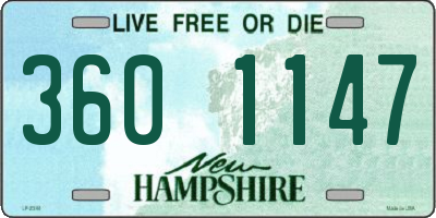 NH license plate 3601147