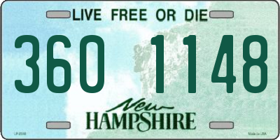 NH license plate 3601148