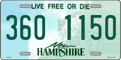 NH license plate 3601150
