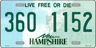 NH license plate 3601152