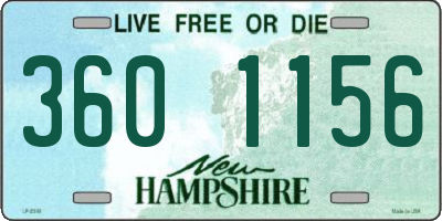 NH license plate 3601156