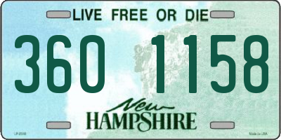 NH license plate 3601158