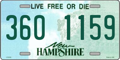 NH license plate 3601159