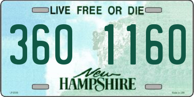 NH license plate 3601160