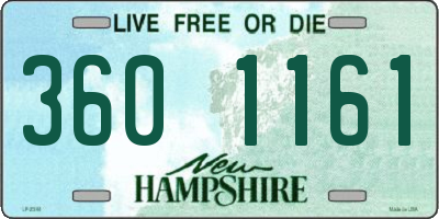 NH license plate 3601161