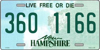 NH license plate 3601166