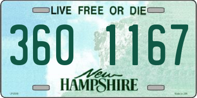 NH license plate 3601167