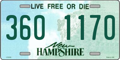 NH license plate 3601170