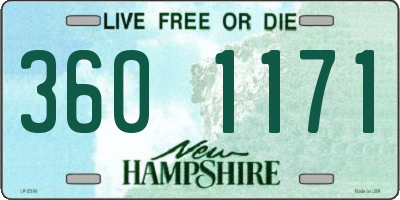 NH license plate 3601171